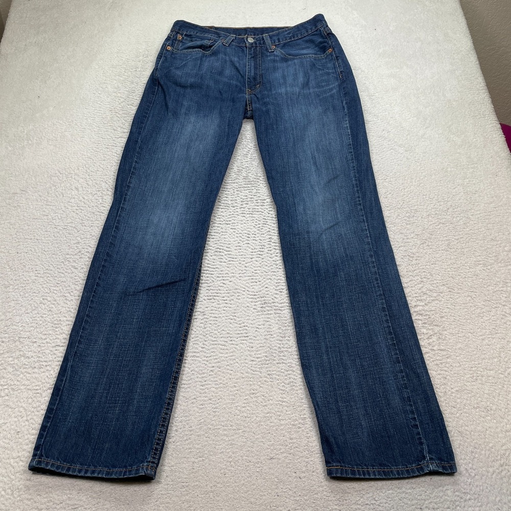 Levis 514 Jeans Men's Size 34X36 (Fits32X34) Blue Denim Straight Cotton